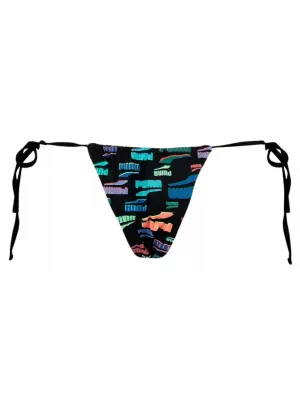 Kopalke PUMA SWIM WOMEN SIDE TIE TANGA STRING 1P 938066-01 ČRNA