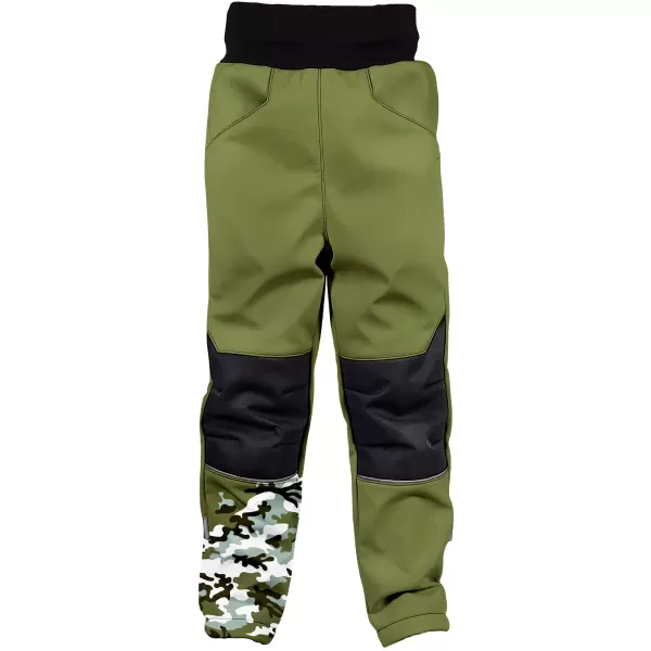  Izolirane otroške softshell hlače WAMU MASKÁČ KAKI 