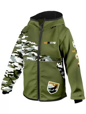 Otroška softshell jakna WAMU MASKÁČ KAKI