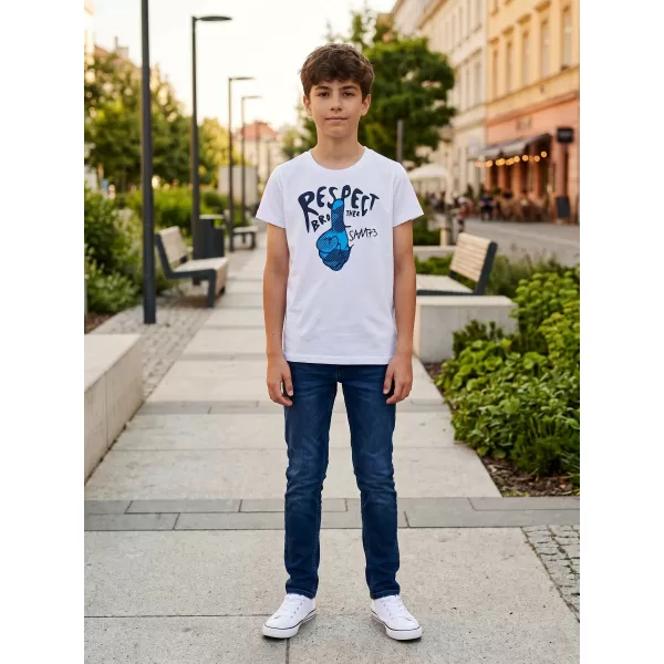  Otroška majica s kratkimi rokavi SAM 73 SCUTUM KT 514 BELA 