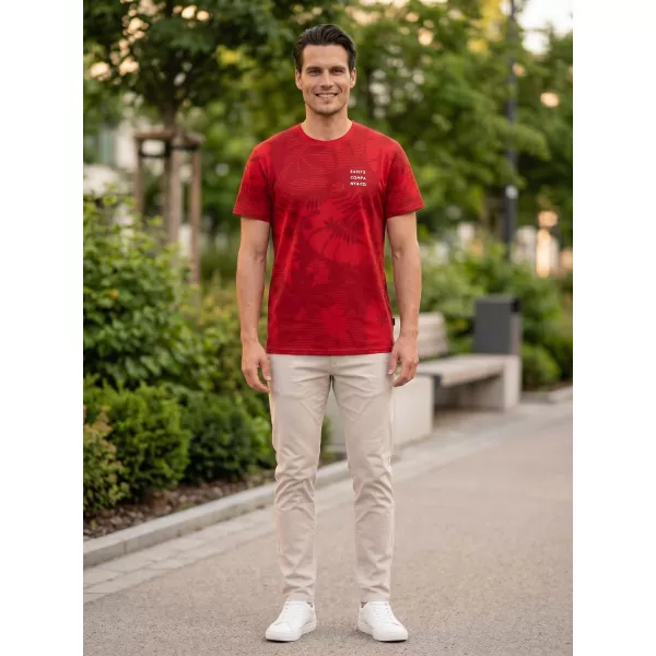  Moška majica s kratkimi rokavi SAM 73 SCULPTOR MT 823 RDEČA 