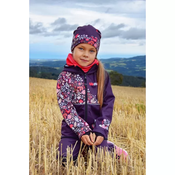  Otroške softhell hlače izolirane WAMU SOVA VIJOLIČNA 