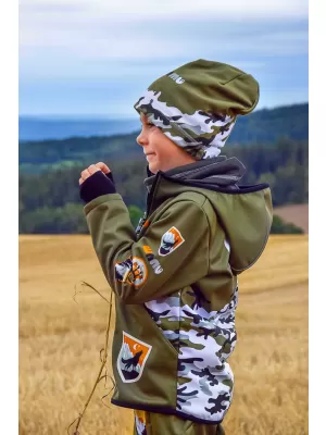 Otroška softshell jakna WAMU MASKÁČ KAKI