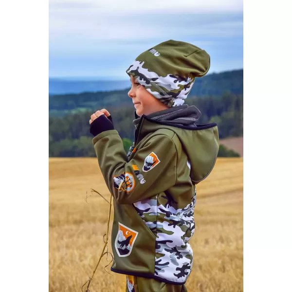  Otroška softshell jakna WAMU MASKÁČ KAKI 
