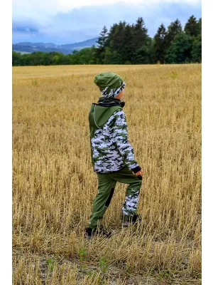 Otroška izolirana softshell jakna WAMU MASKÁČ KAKI