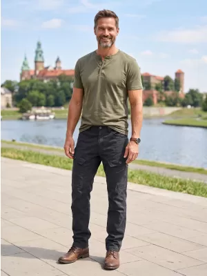 Hlače BRANDIT ADVEN SLIM FIT ČRN