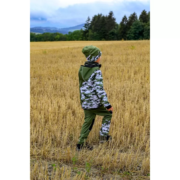  Izolirane otroške softshell hlače WAMU MASKÁČ KAKI 