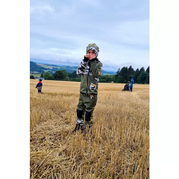  Izolirane otroške softshell hlače WAMU MASKÁČ KAKI 