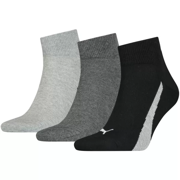  Nogavice PUMA UNISEX LIFESTYLE QUARTER 3P 90795201 ČRNO/BELO 