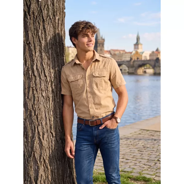  Srajca BRANDIT VINTAGE KRÁTKÝ RUKÁV BD4024 PEŠČENA 