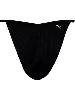 Kopalke PUMA SWIM WOMEN RIBBED TANGA 1P 938068-01 ČRNA