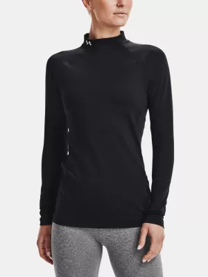 Ženska majica s kratkimi rokavi UNDER ARMOUR UA CG AUTHENTICS MOCKNECK 1368702-001 ČRNA