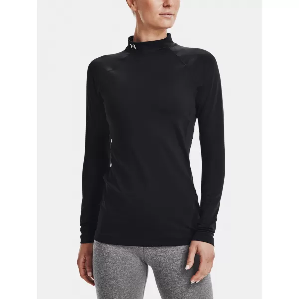  Ženska majica s kratkimi rokavi UNDER ARMOUR UA CG AUTHENTICS MOCKNECK 1368702-001 ČRNA 