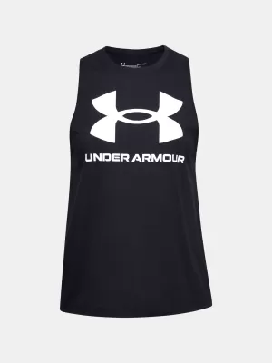 Ženski brezrokavnik UNDER ARMOUR SPORTSTYLE GRAPHIC TANK 1356297-001 ČRNA