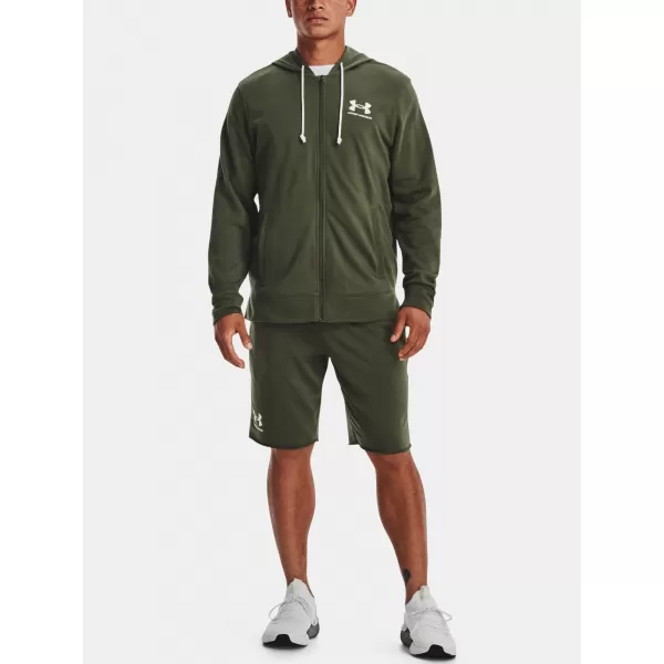  Moški pulover UNDER ARMOUR UA RIVAL TERRY LC FZ 1370409-390 ZELENA 