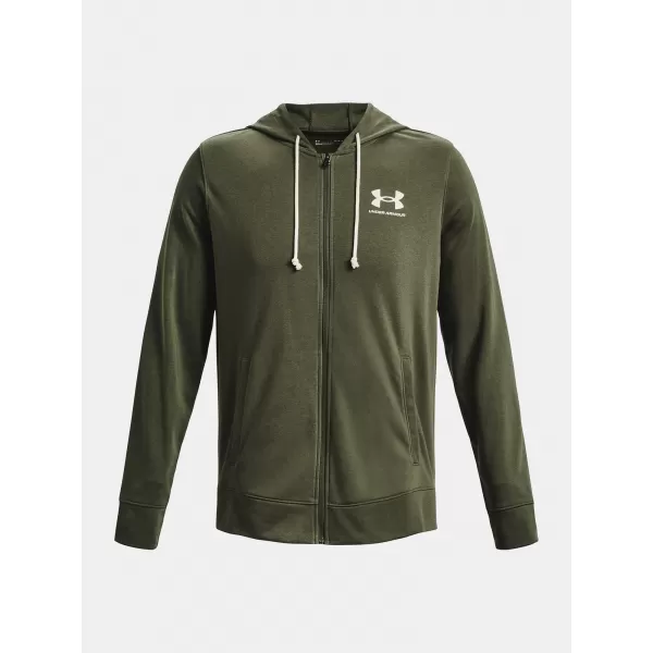  Moški pulover UNDER ARMOUR UA RIVAL TERRY LC FZ 1370409-390 ZELENA 