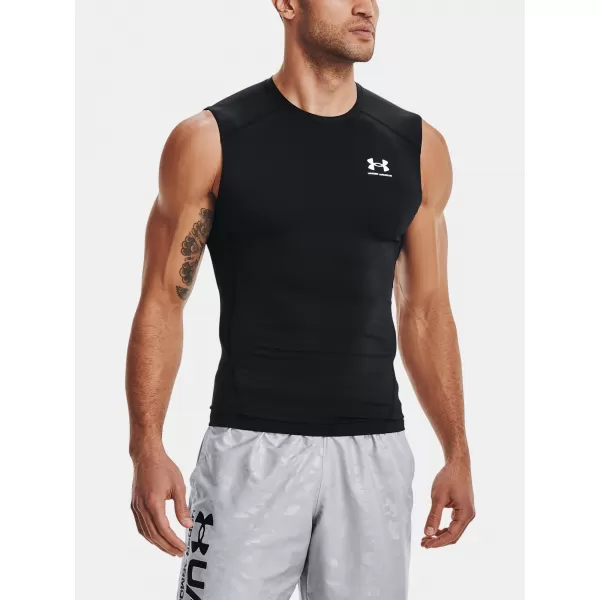  Moška kompresijska majica brez rokavov UNDER ARMOUR HG ARMOUR COMP SL 1361522-001 ČRNA 