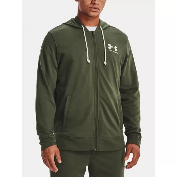  Moški pulover UNDER ARMOUR UA RIVAL TERRY LC FZ 1370409-390 ZELENA 