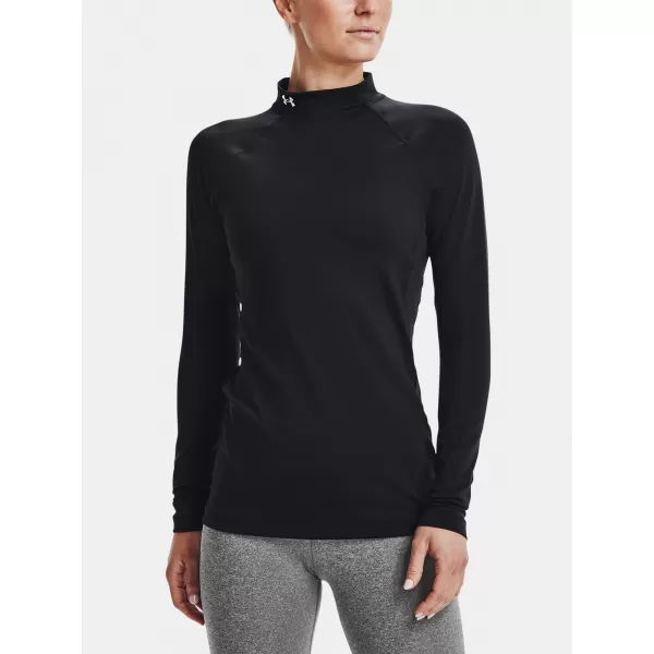  Ženska majica s kratkimi rokavi UNDER ARMOUR UA CG AUTHENTICS MOCKNECK 1368702-001 ČRNA 