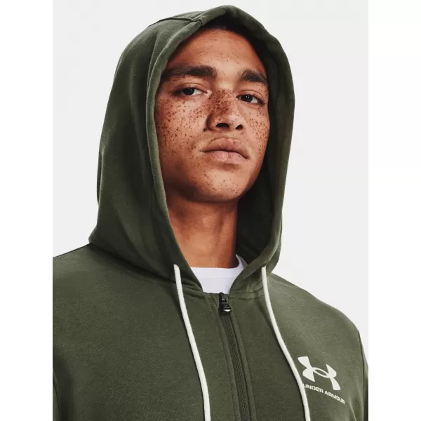  Moški pulover UNDER ARMOUR UA RIVAL TERRY LC FZ 1370409-390 ZELENA 