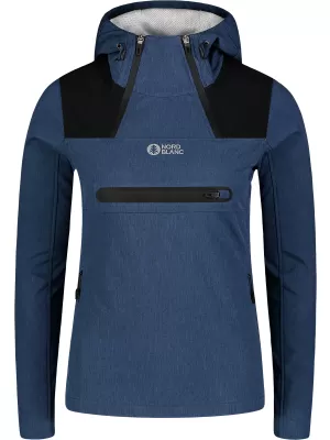 Ženska softshell jakna NORDBLANC KANGAROO NBSSL7895 MODRA