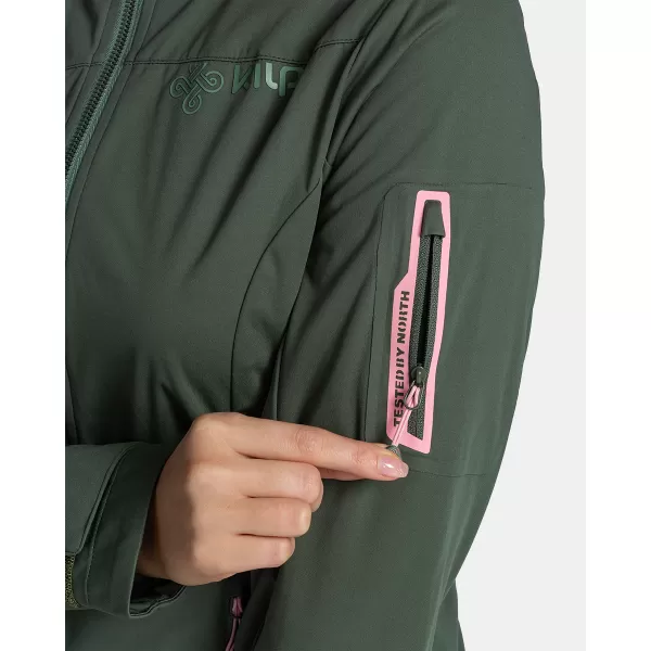  Ženska softshell jakna KILPI BELTRA-W TL0107KI TEMNO ZELENA 
