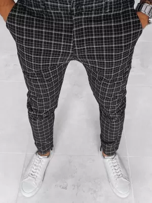 Moške plaid chino hlače DSTREET UX3968 ČRN