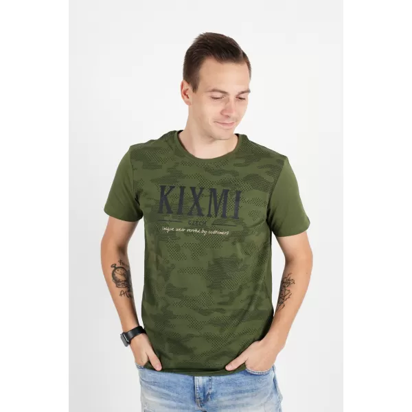  Moška majica s kratkimi rokavi KIXMI RADLY VOJAŠKI 
