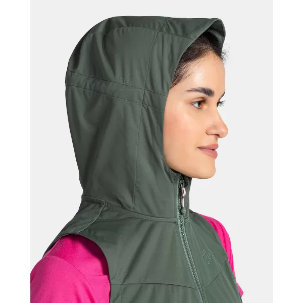  Ženski softshell telovnik KILPI MONILEA-W TL0111KI TEMNO ZELENA 
