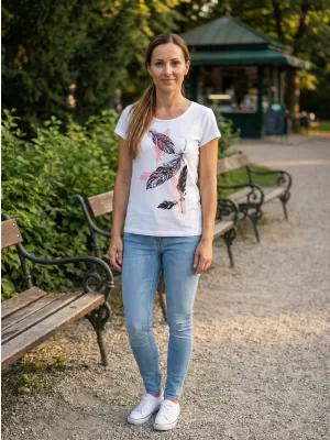 Ženska majica s kratkimi rokavi ALTISPORT ALW178122 BELA