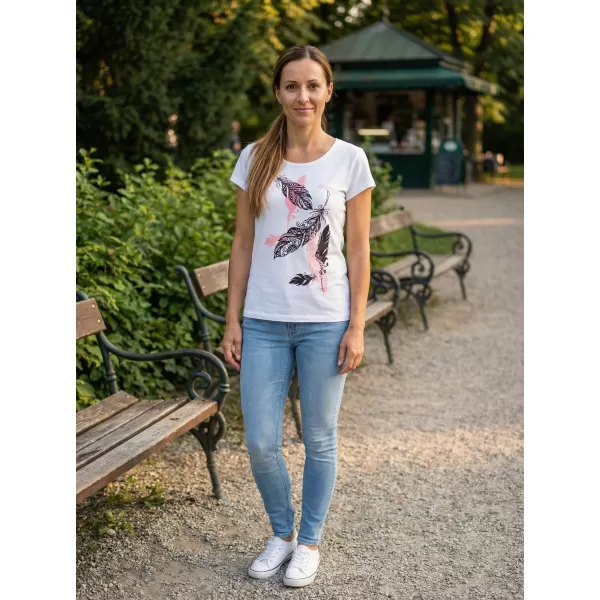  Ženska majica s kratkimi rokavi ALTISPORT ALW178122 BELA 