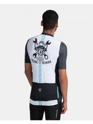 Moški kolesarski dres KILPI RIVAL-M TM0355KI BELA