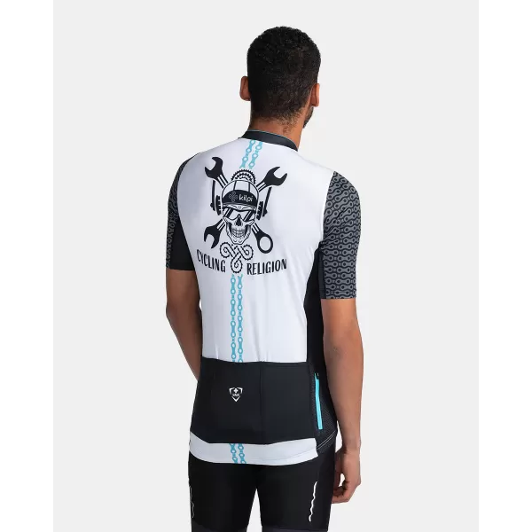  Moški kolesarski dres KILPI RIVAL-M TM0355KI BELA 