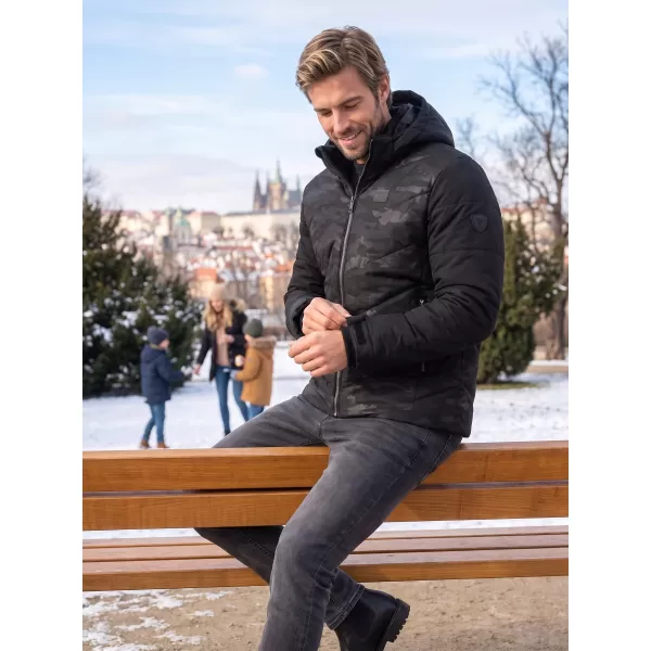  Moška zimska jakna KIXMI RIPLEY ČRNA 