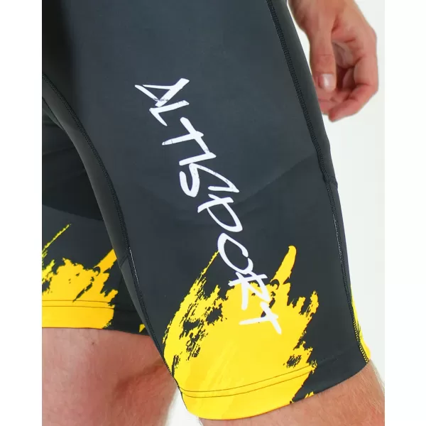  Moške vrhunske kolesarske hlače ALTISPORT SWE/ALM01S13 RUMENA 