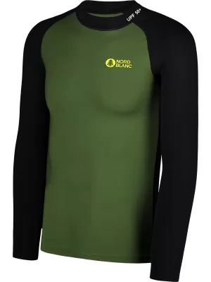 Moška majica z UV zaščito NORDBLANC SURFER NBSMF7867 ZELENA/ČRNA