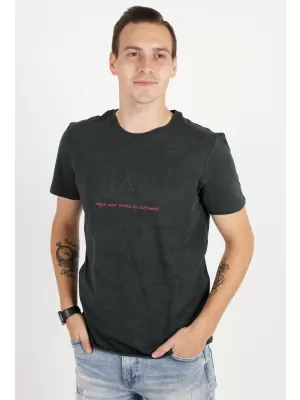 Moška majica s kratkimi rokavi KIXMI RADLY TEMNO SIVA