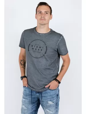 Moška majica s kratkimi rokavi KIXMI RAY TEMNO SIVA
