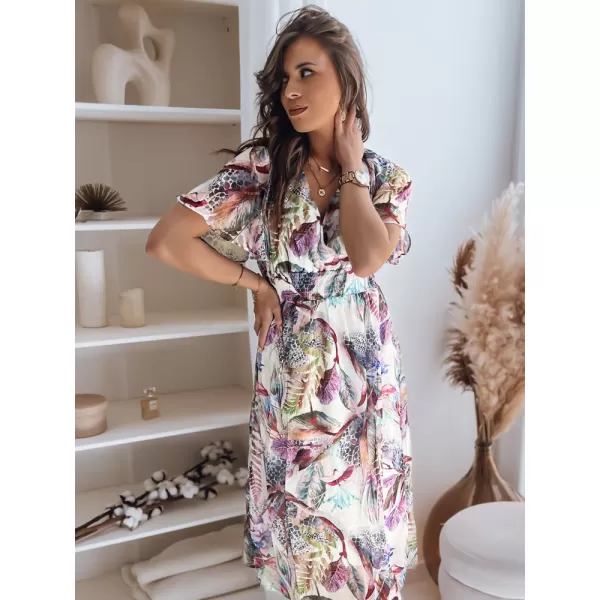  Obleka DSTREET LUNNA EY2306 BELA -VIOLET 