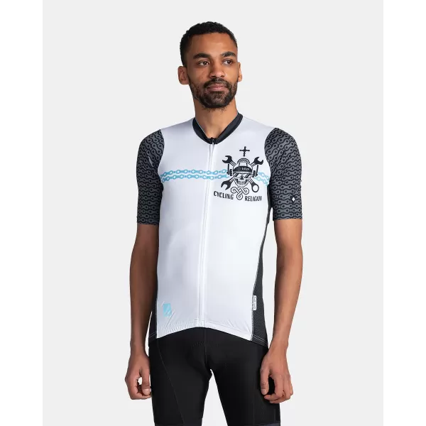  Moški kolesarski dres KILPI RIVAL-M TM0355KI BELA 
