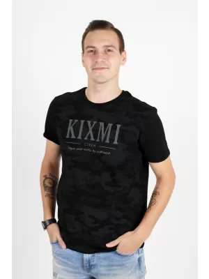 Moška majica s kratkimi rokavi KIXMI RADLY ČRNA