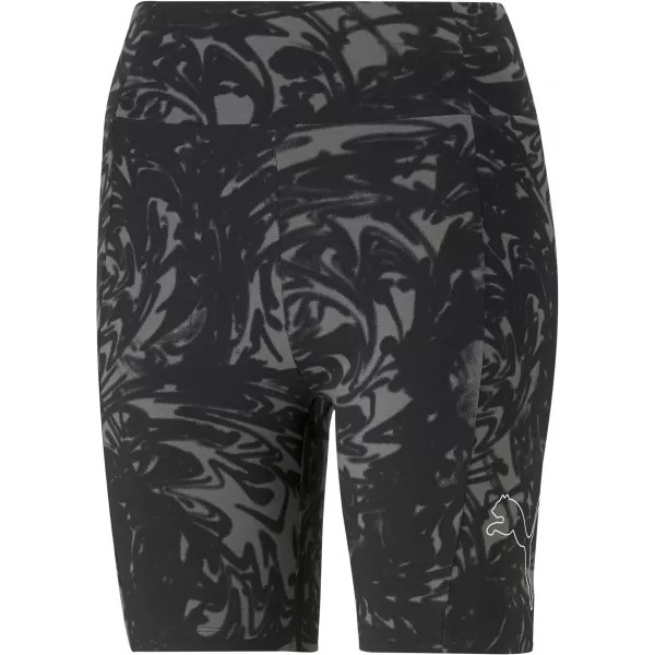  Ženske pajkice PUMA POWER AOP 7 HIGH-WAIST SHORT LEGGINGS 673643-01 ČRNA 