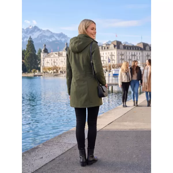  Ženski softshell plašč KIXMI RHODIE VOJAŠKI 
