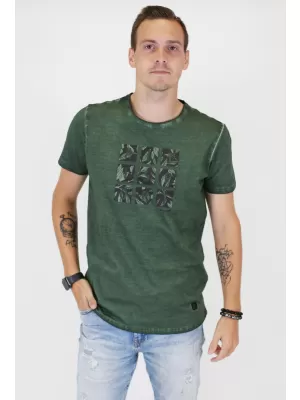 Moška majica s kratkimi rokavi ALTISPORT BARRY VOJAŠKI