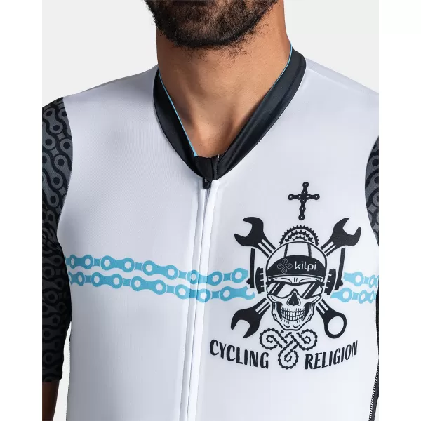  Moški kolesarski dres KILPI RIVAL-M TM0355KI BELA 