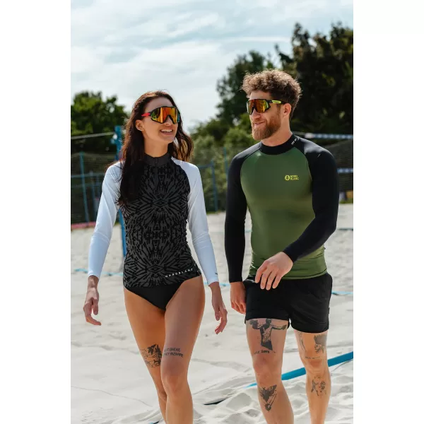  Moška majica z UV zaščito NORDBLANC SURFER NBSMF7867 ZELENA/ČRNA 