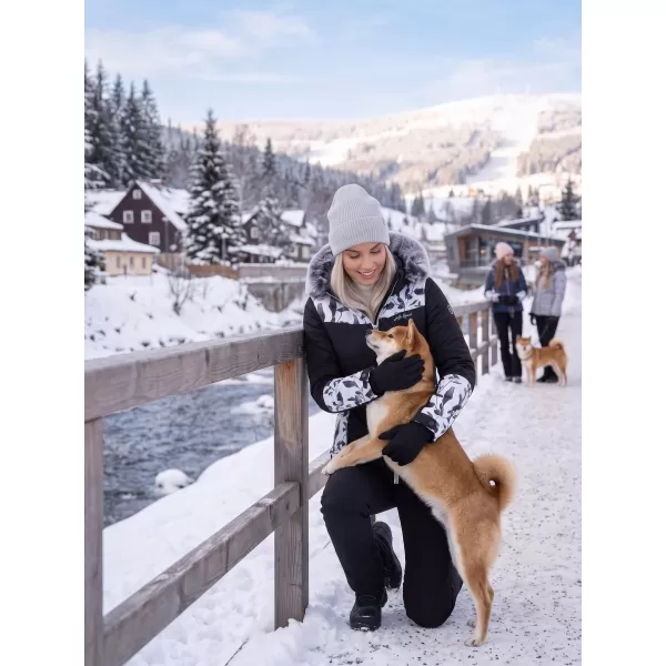  Ženska zimska jakna ALTISPORT BIANCA ČRNA 