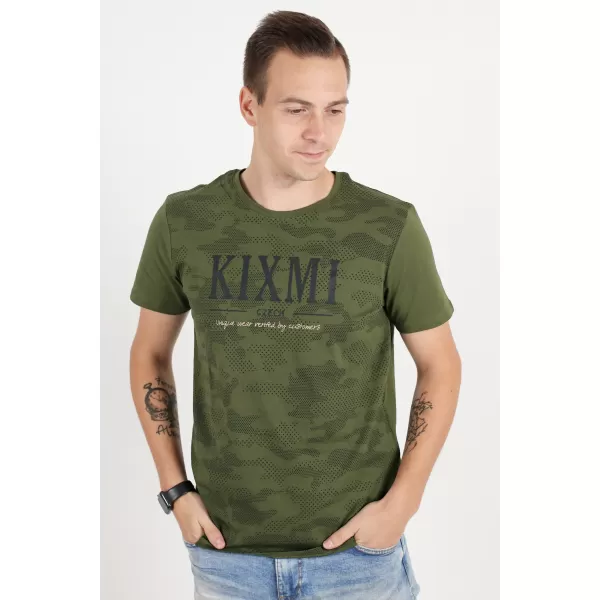  Moška majica s kratkimi rokavi KIXMI RADLY VOJAŠKI 