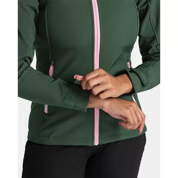  Ženska softshell jakna KILPI RAVIA-W TL0109KI TEMNO ZELENA 