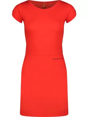 Obleka NORDBLANC WAISTLINE NBSLD7805 ORANŽNO ČRNILO